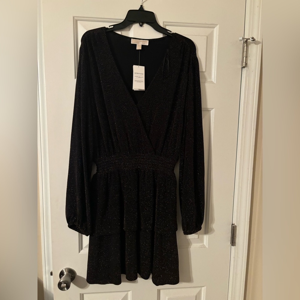 Black with Gold sparkle Michael Kors Dress! New with tags!!!